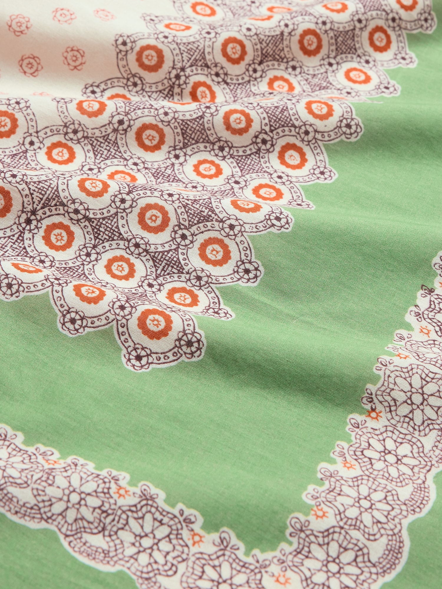 ラージ コットン スクエア スカーフ-2