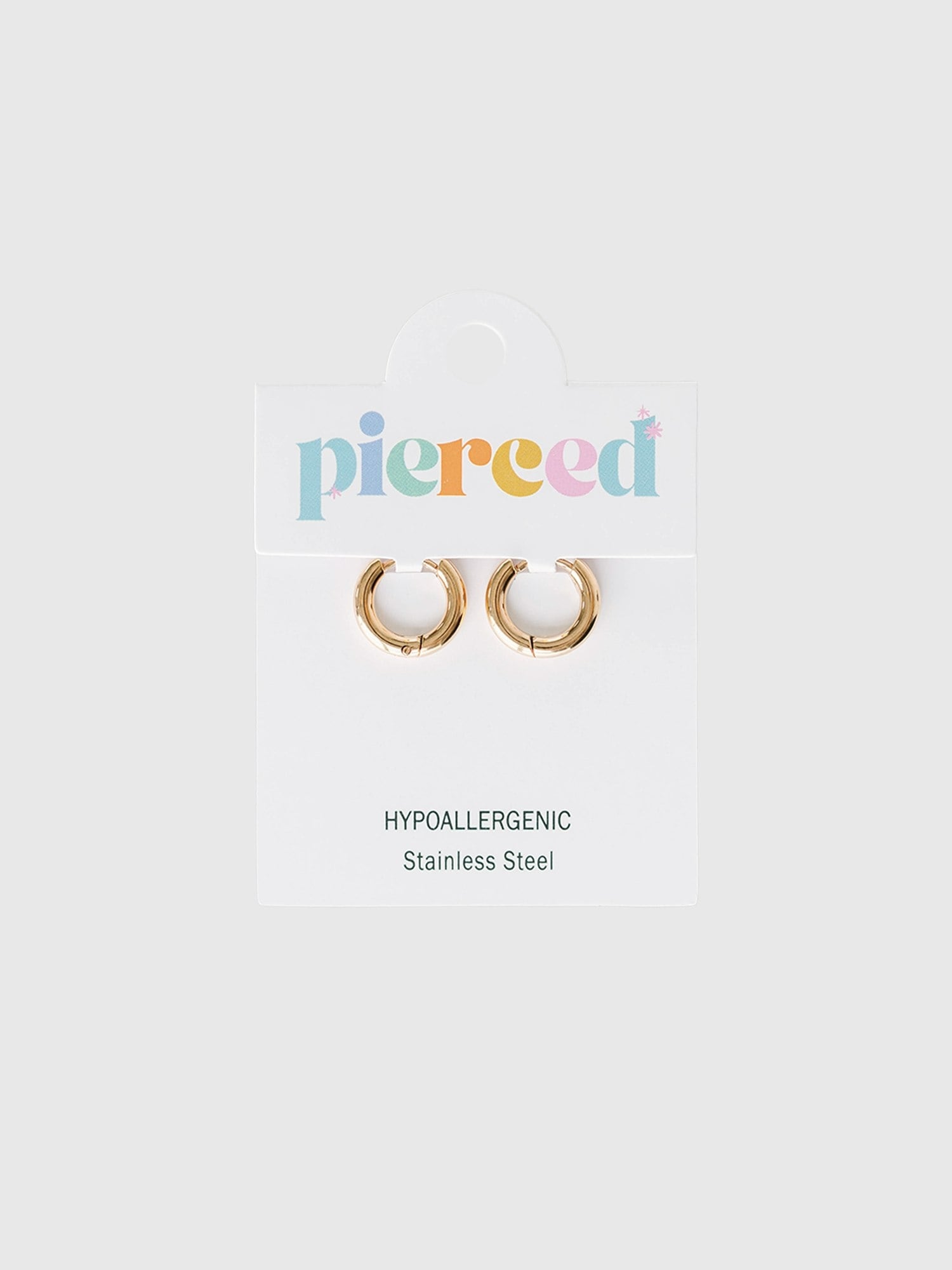 Pierced Co Gold 8mm Huggie Earrings