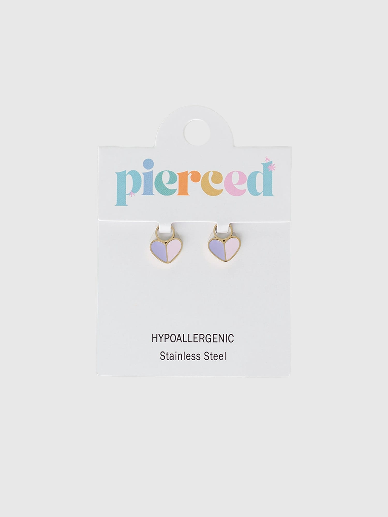Pierced Co Heart Duo Charm For Huggie Earrings