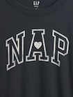 オーガニックコットン オーバーサイズ NAPロゴ パジャマTシャツ-3