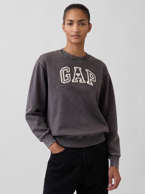 CHANDAIL LONG EN COTON OUATÉ VINTAGEDOUX AVEC LOGO GAP