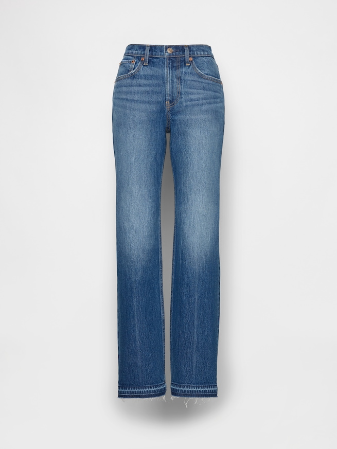 ミッドライズ リラックスフィット ストレートデニム-4