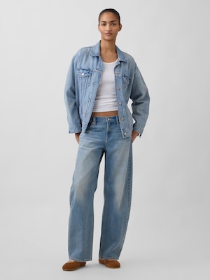 ローライズ バレルデニム