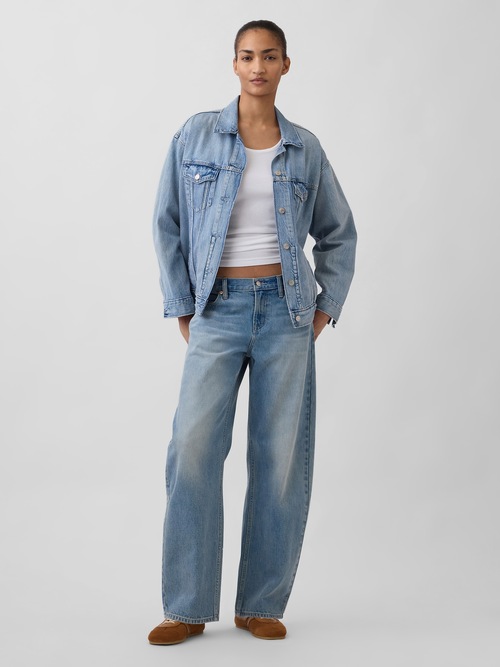 ローライズ バレルデニム