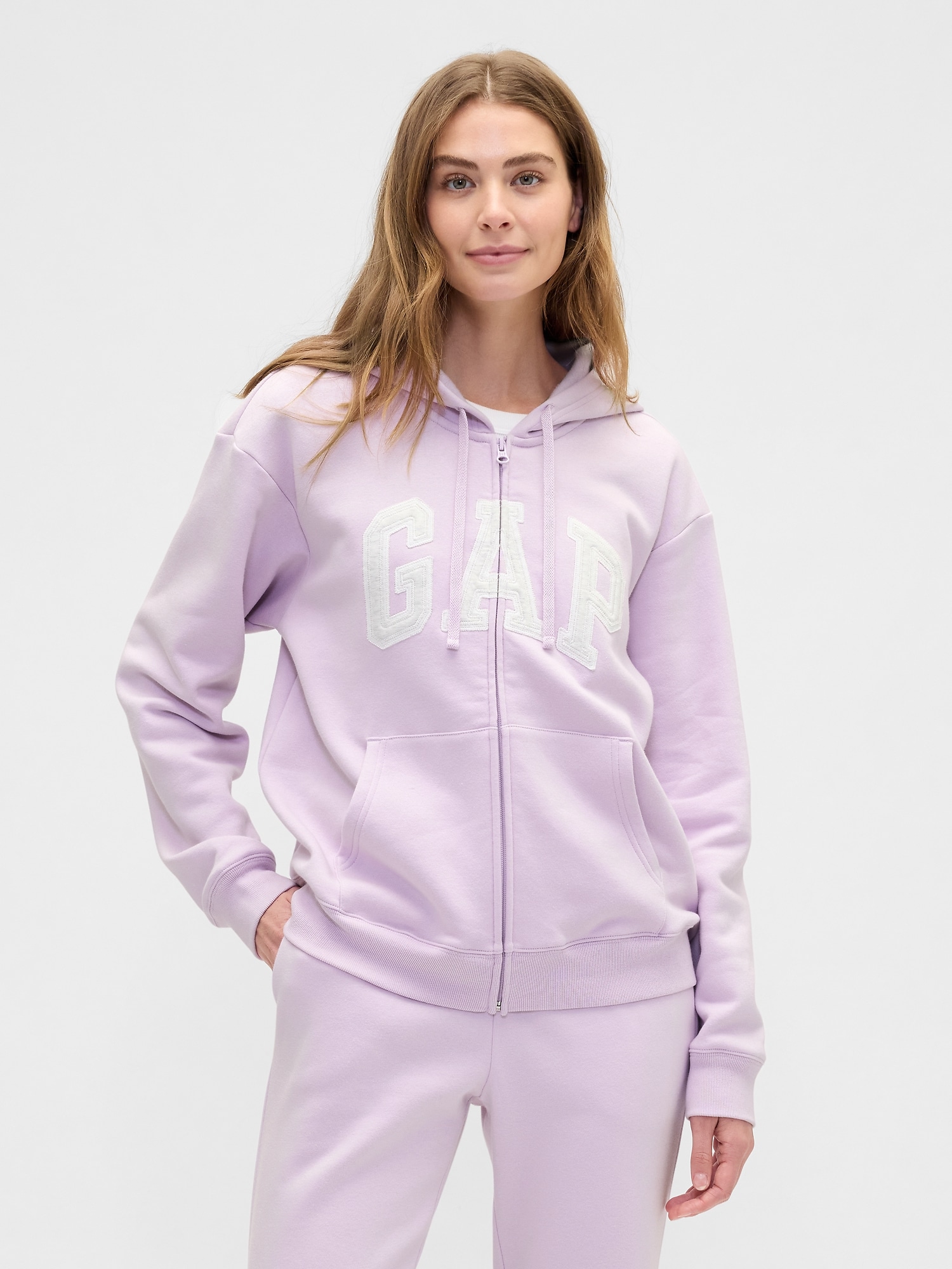 Relaxed Gap Logo Zip Hoodie