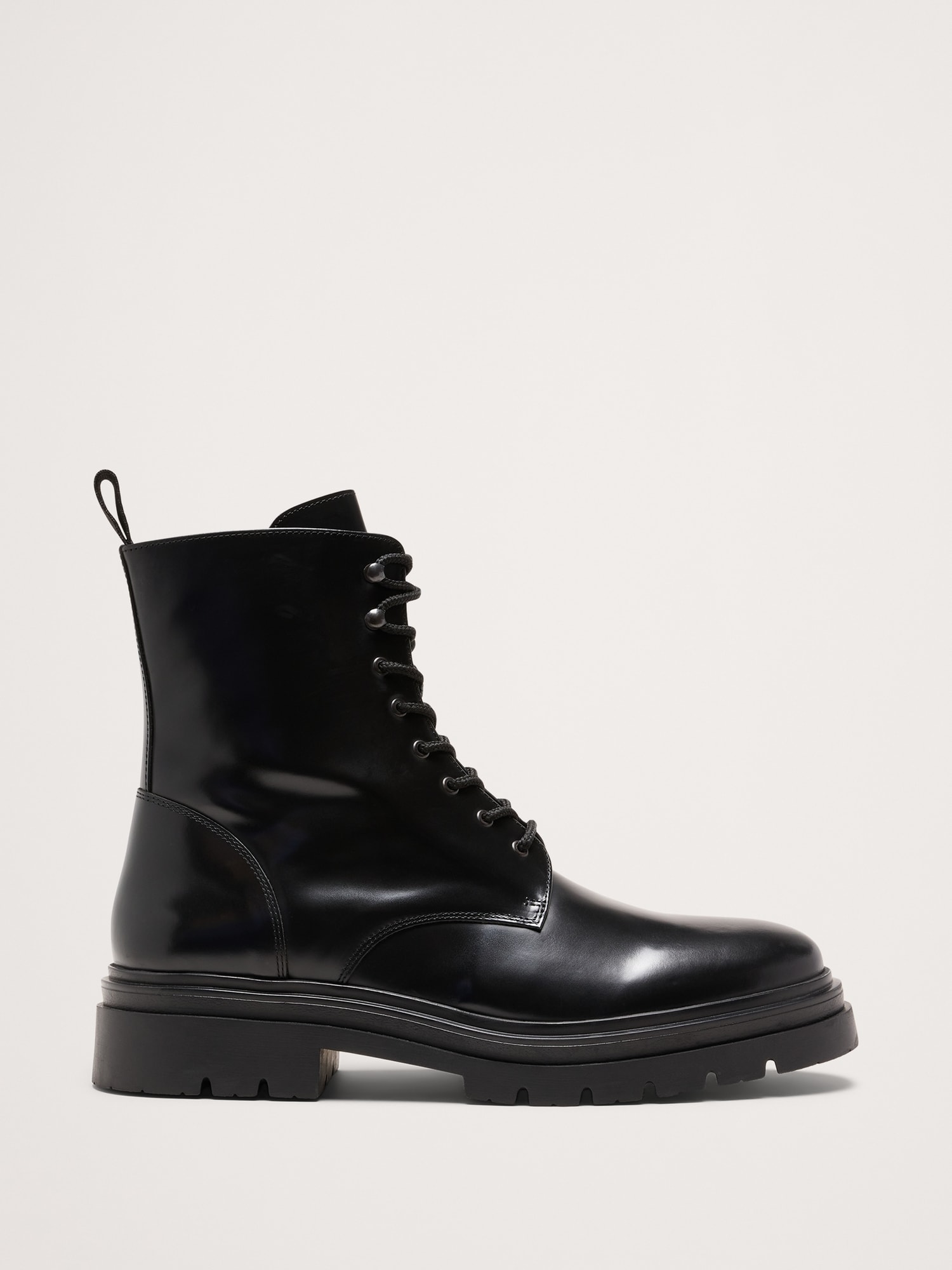Italian Leather Combat Boot