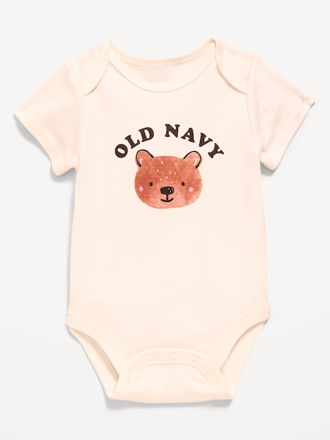 Short-Sleeve Logo-Graphic Bodysuit for Baby