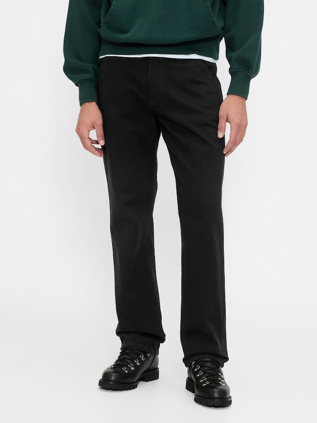 リラックスフィット ストレート ユーティリティカーキパンツ-1