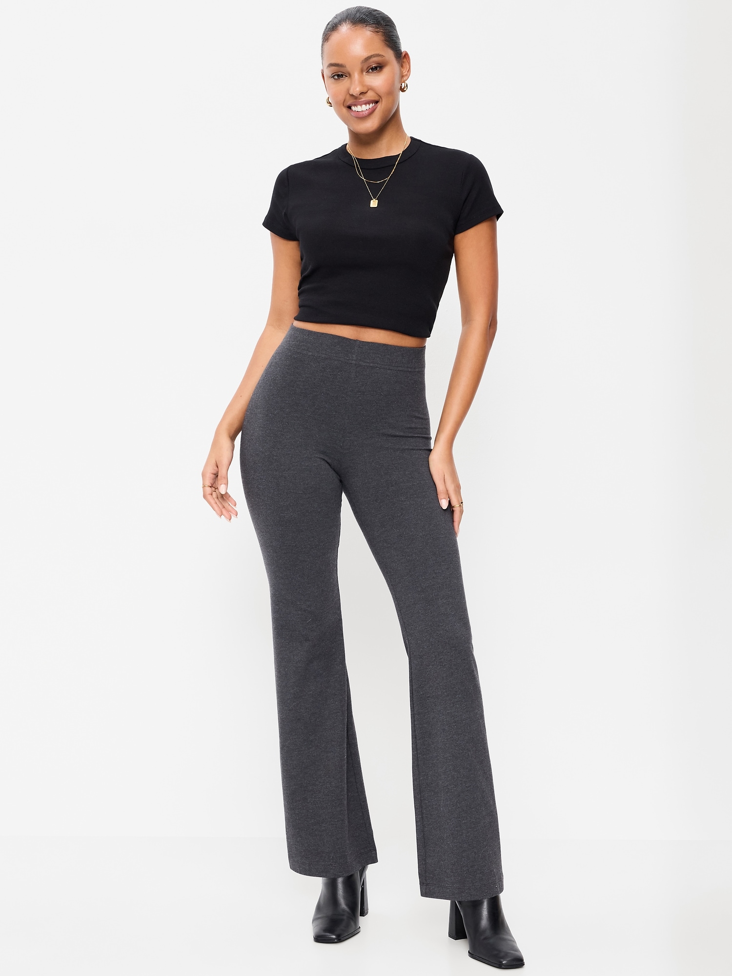 High-Waisted Fashion Flare Leggings