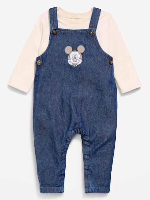 Disney© Long-Sleeve T-Shirt and Overalls Set for Baby