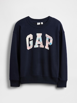 ヴィンテージソフト フレンチテリー リラックスフィット SAKURA GAPロゴスウェットシャツ (キッズ)