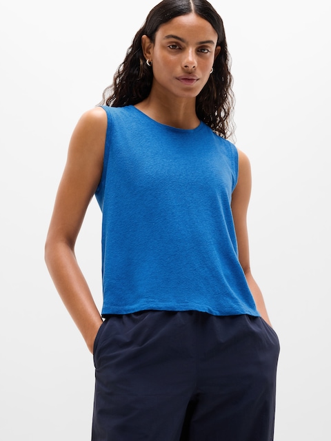 Getaway Linen Blend Muscle Tank