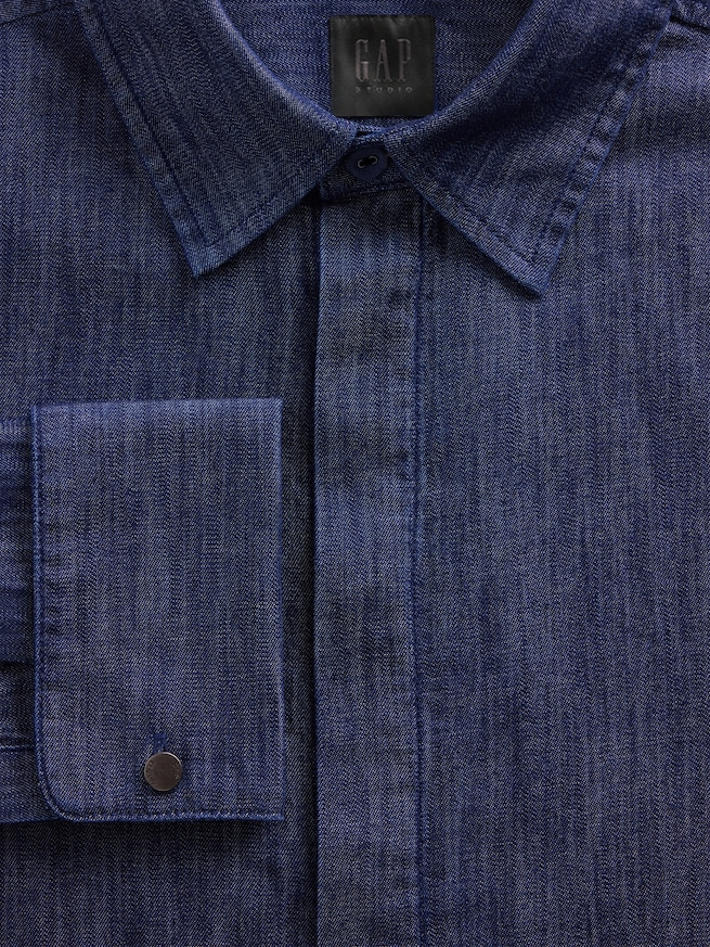 GapStudio シャンブレーシャツ-4