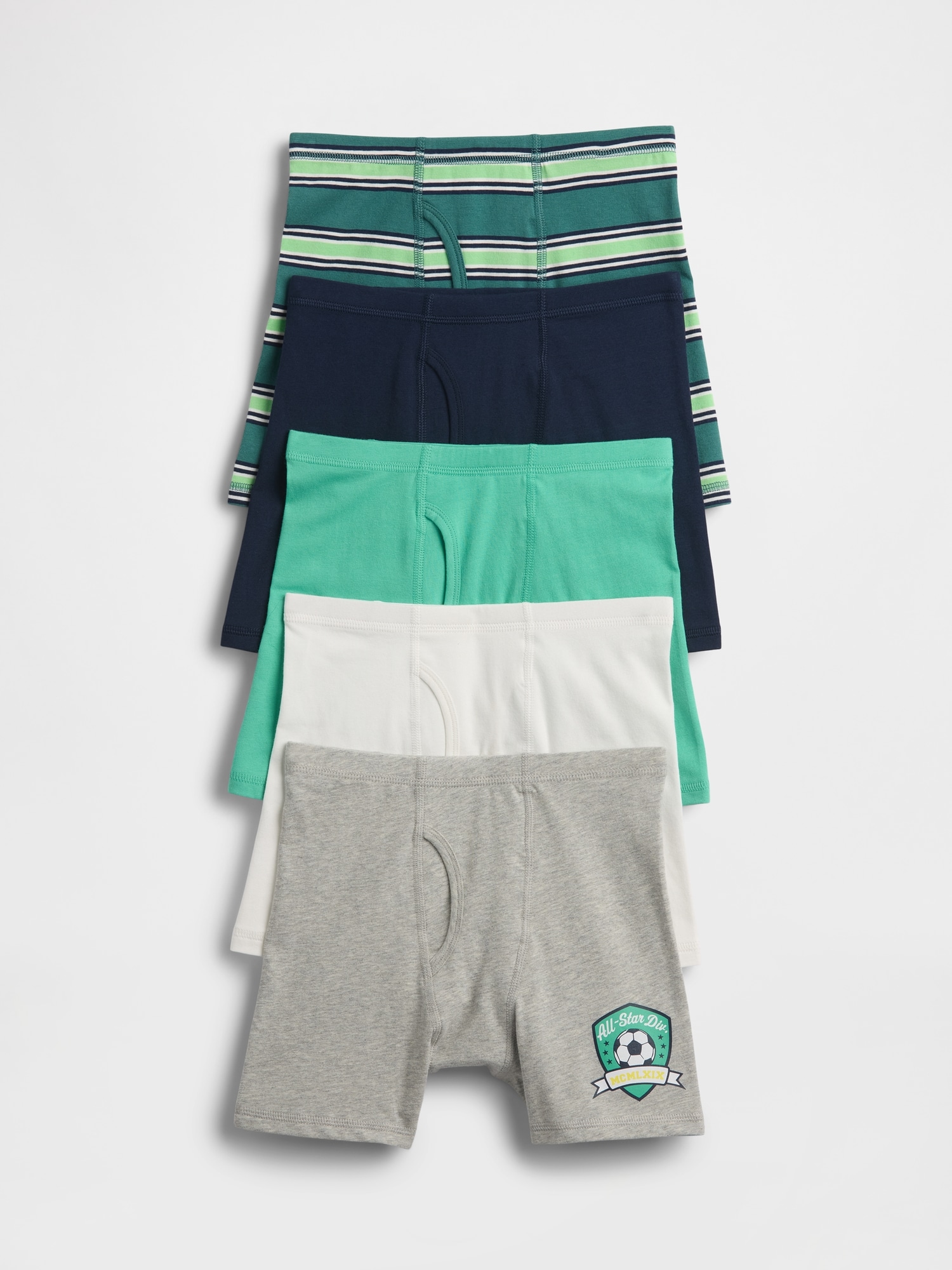 Kids Organic Stretch Cotton Briefs (5-Pack)