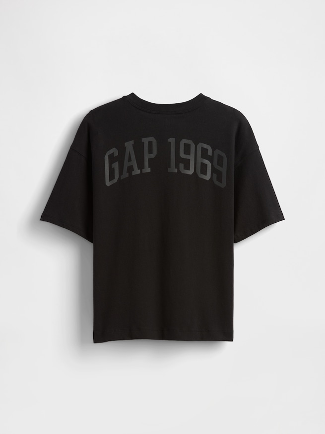 オーバーサイズ GAP1969ロゴ Tシャツ (キッズ)-1
