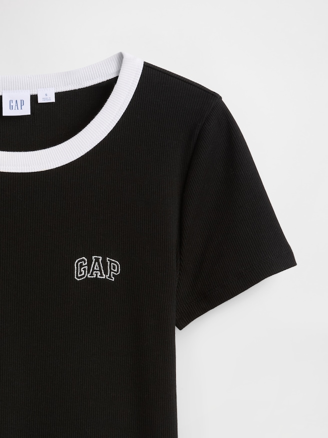 リブ GAPロゴ チビTシャツ-4