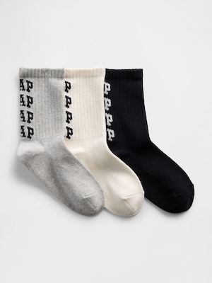 GAPロゴ クルーソックス 3足セット (キッズ)