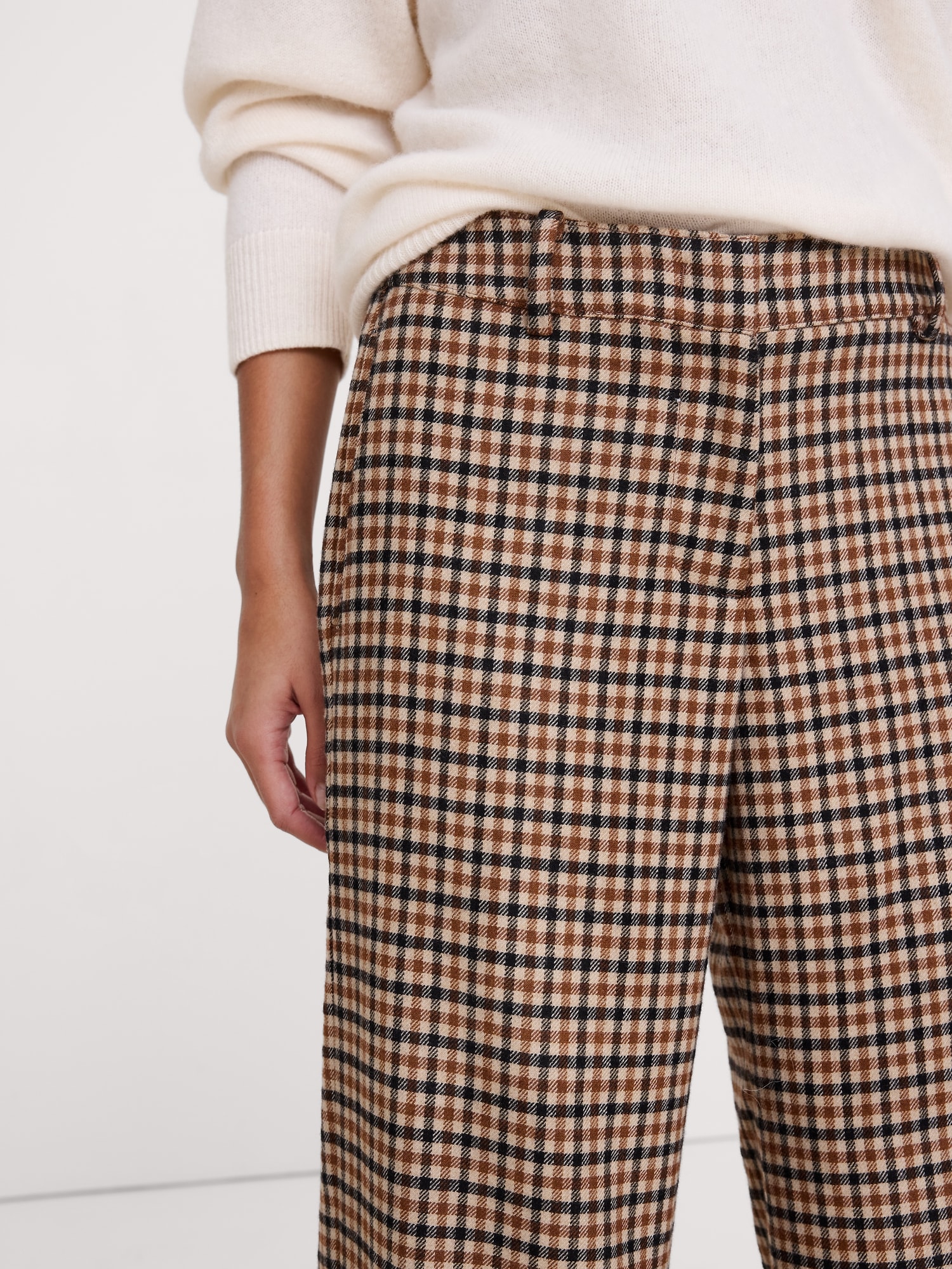 エブリデイ ワイドレッグ フランネル パンツ-2