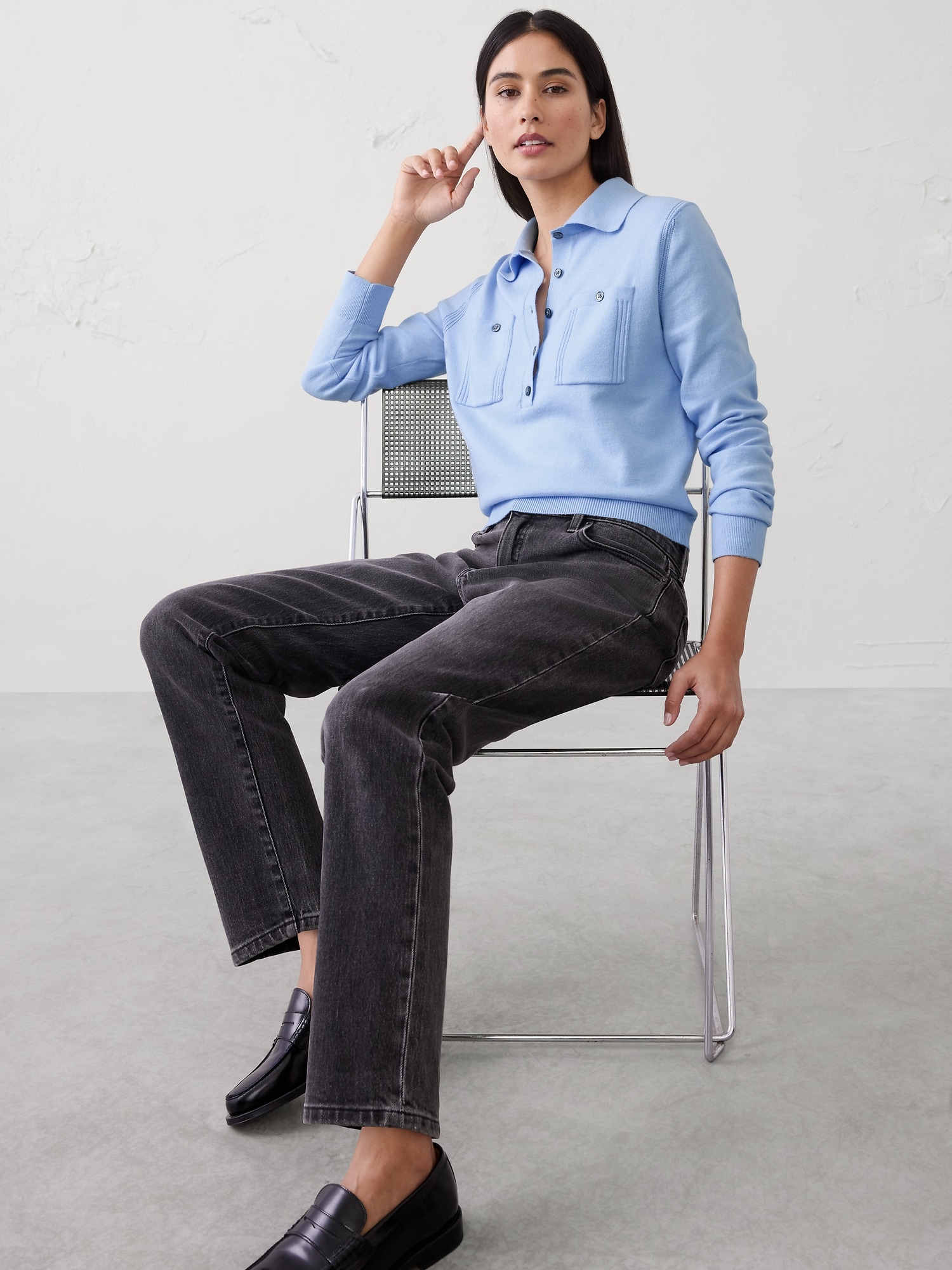 POLO HENLEY DOUX NUAGE