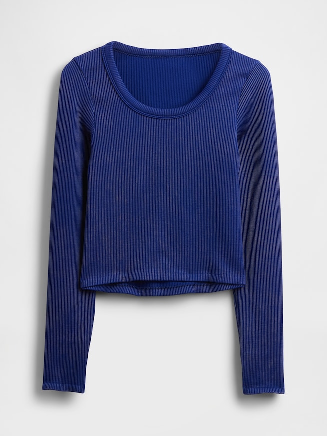 GapFit シームレス リブ クロップドトップス-3