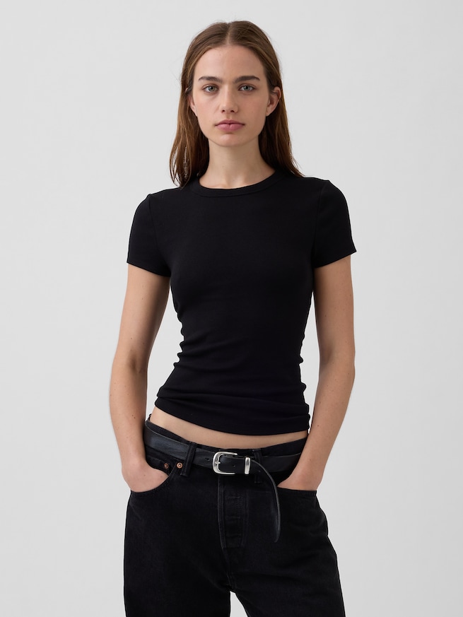 モダン クルーネックTシャツ-0