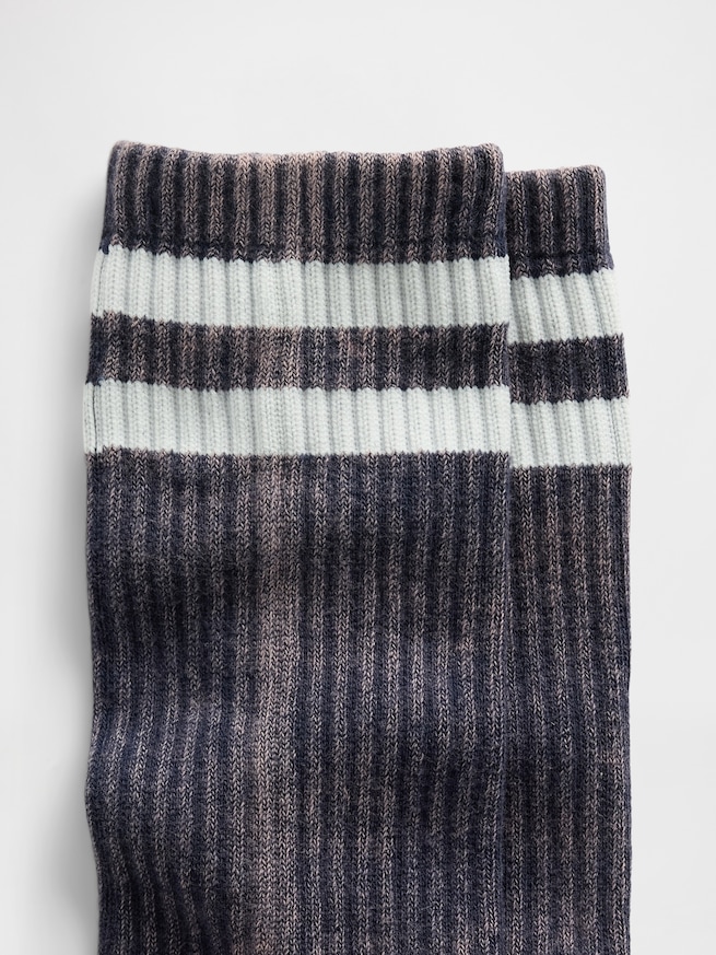 バーシティスタイル クルーソックス-1