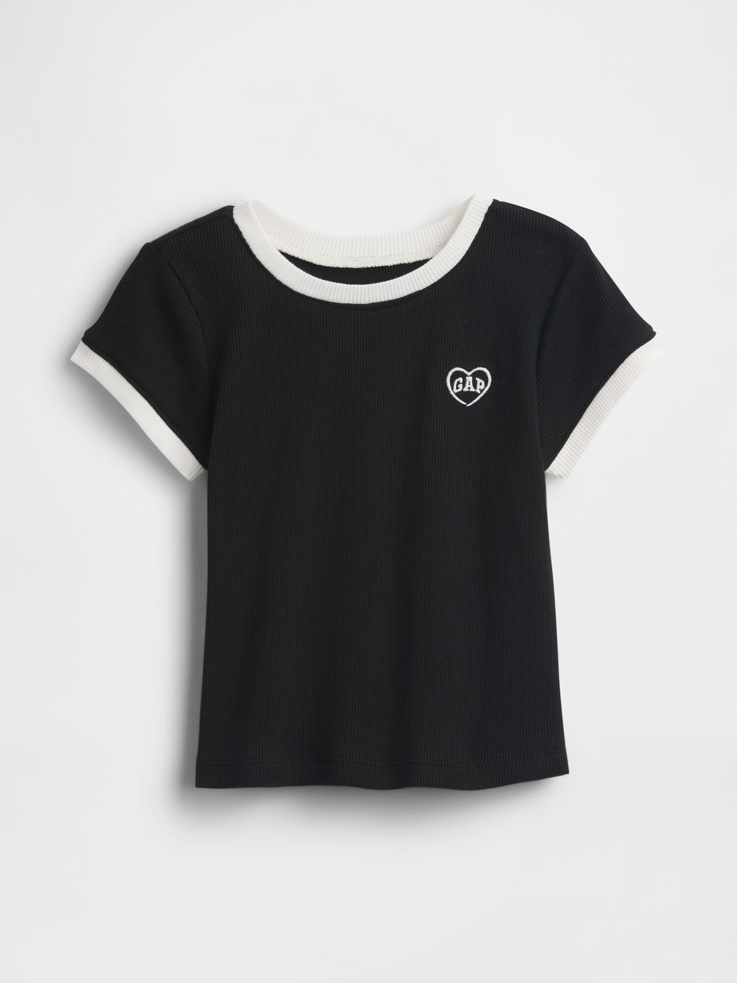 babyGap GAPロゴ リブ リンガーTシャツ-1