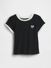 babyGap GAPロゴ リブ リンガーTシャツ-1