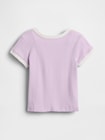 babyGap GAPロゴ リブ リンガーTシャツ-1