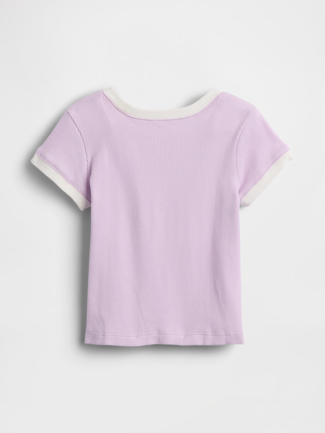 babyGap GAPロゴ リブ リンガーTシャツ-1