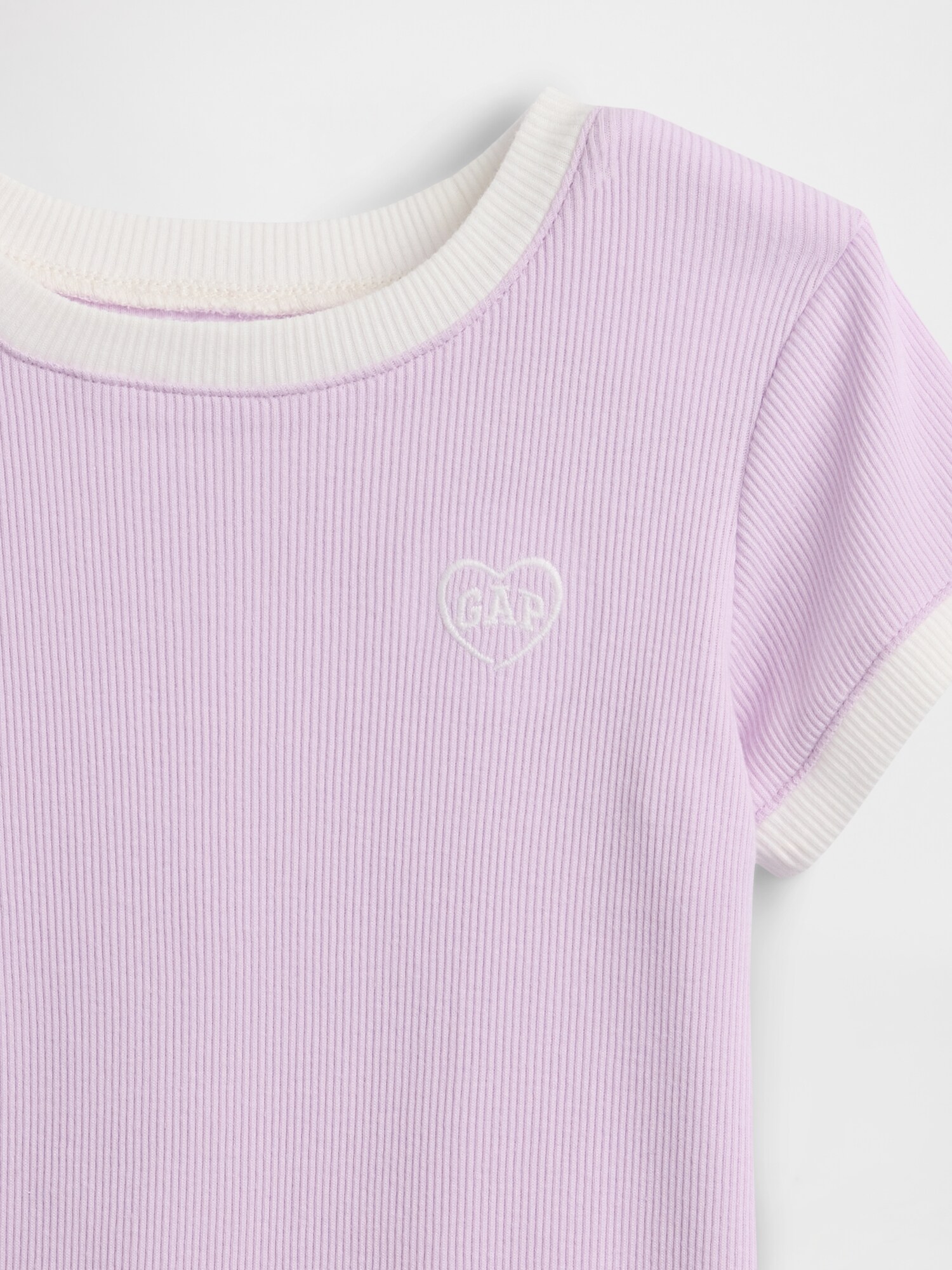 babyGap GAPロゴ リブ リンガーTシャツ-2