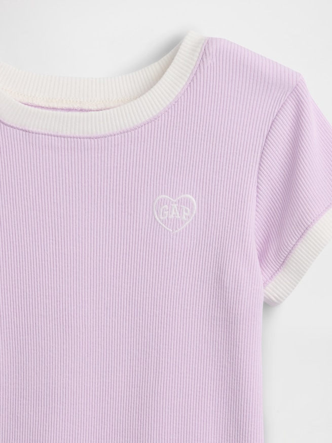 babyGap GAPロゴ リブ リンガーTシャツ-2