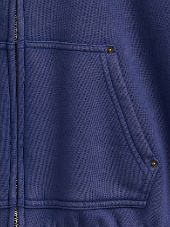 ヴィンテージソフト リラックスフィット ジップアップパーカー (キッズ)-4