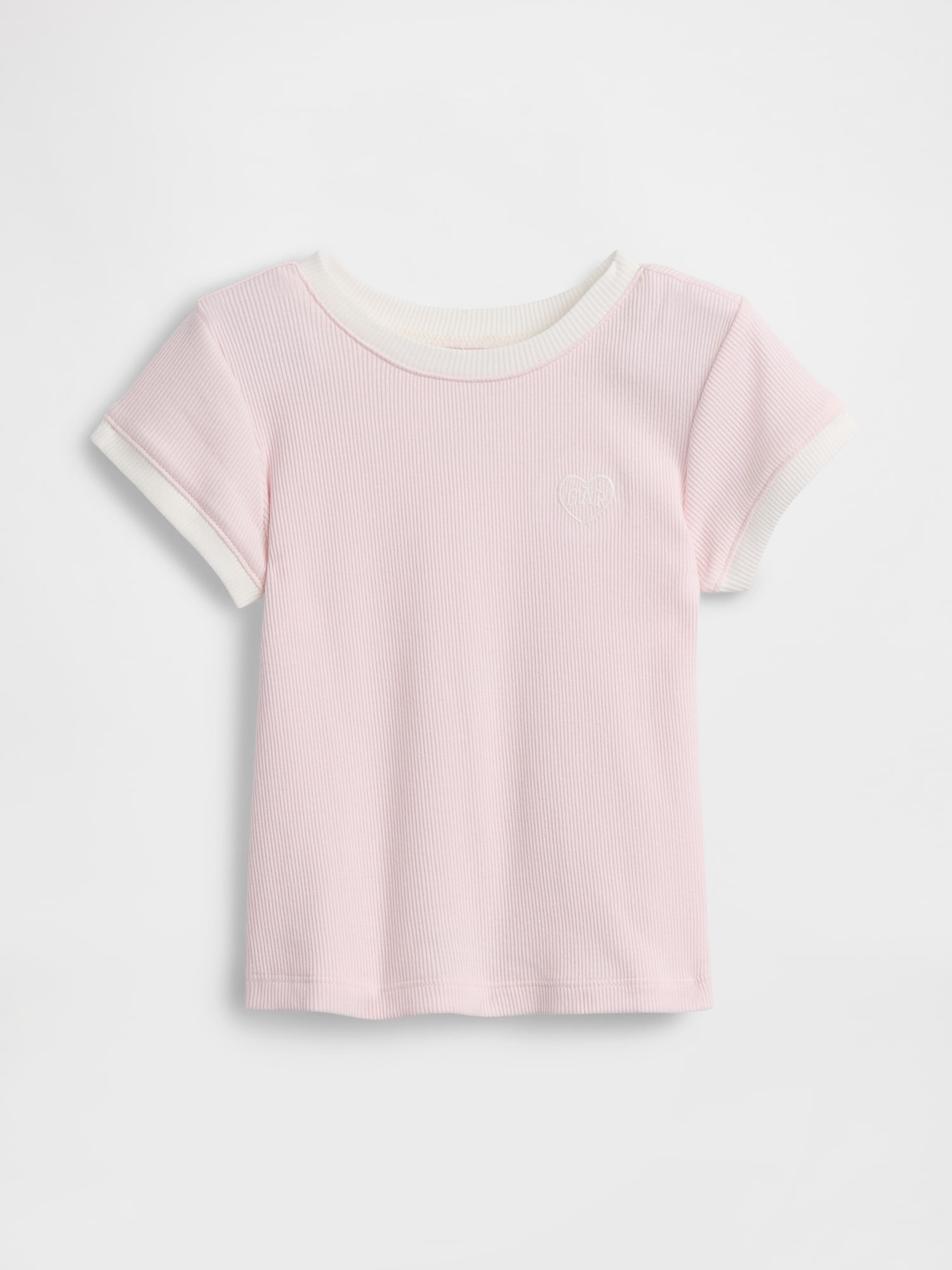 babyGap GAPロゴ リブ リンガーTシャツ-0