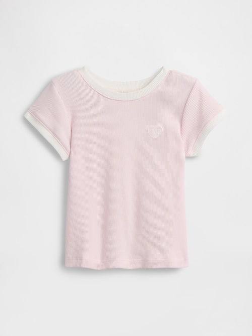 babyGap GAPロゴ リブ リンガーTシャツ