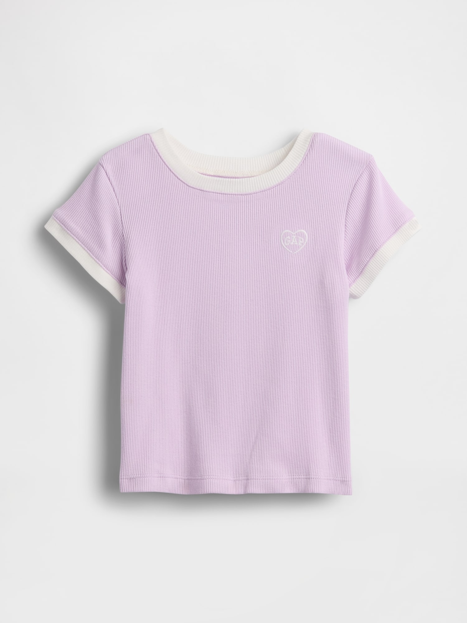 babyGap GAPロゴ リブ リンガーTシャツ-0