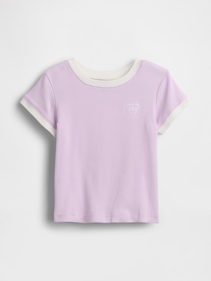 babyGap GAPロゴ リブ リンガーTシャツ