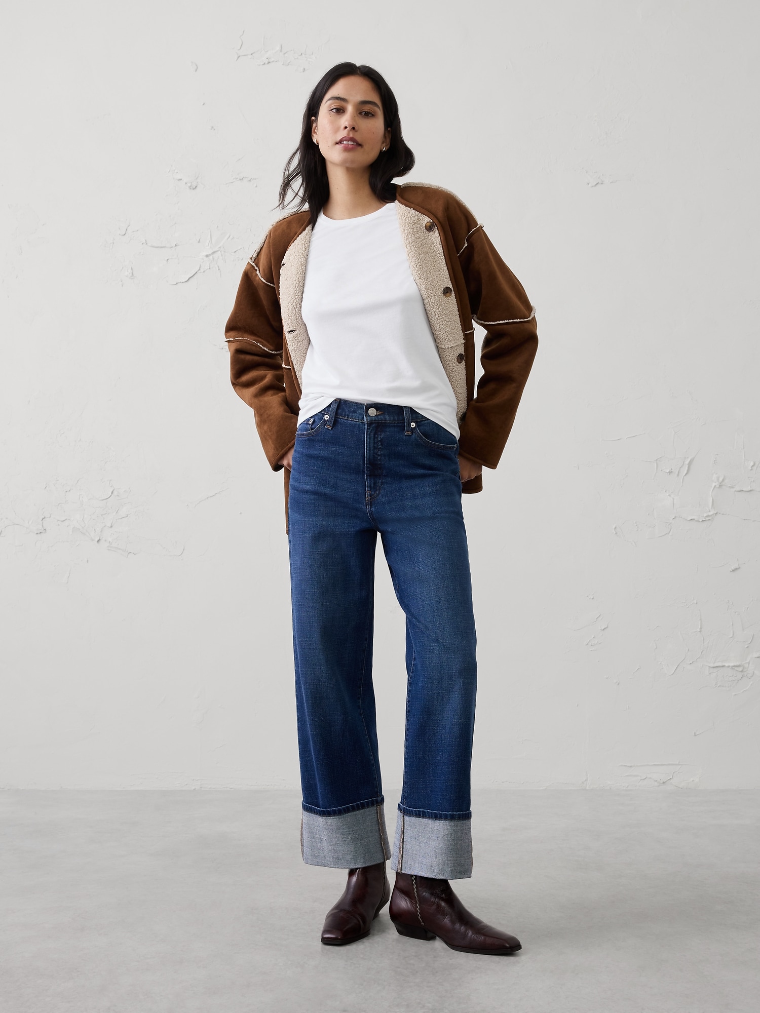 BR ファクトリー タイムレス ロングスリーブ クルーネック Tシャツ-2
