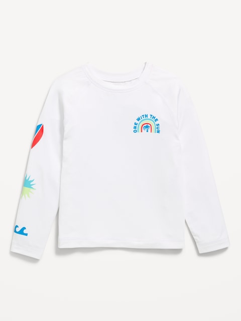 Long-Sleeve Rashguard Graphic Swim Top for Toddler Boys