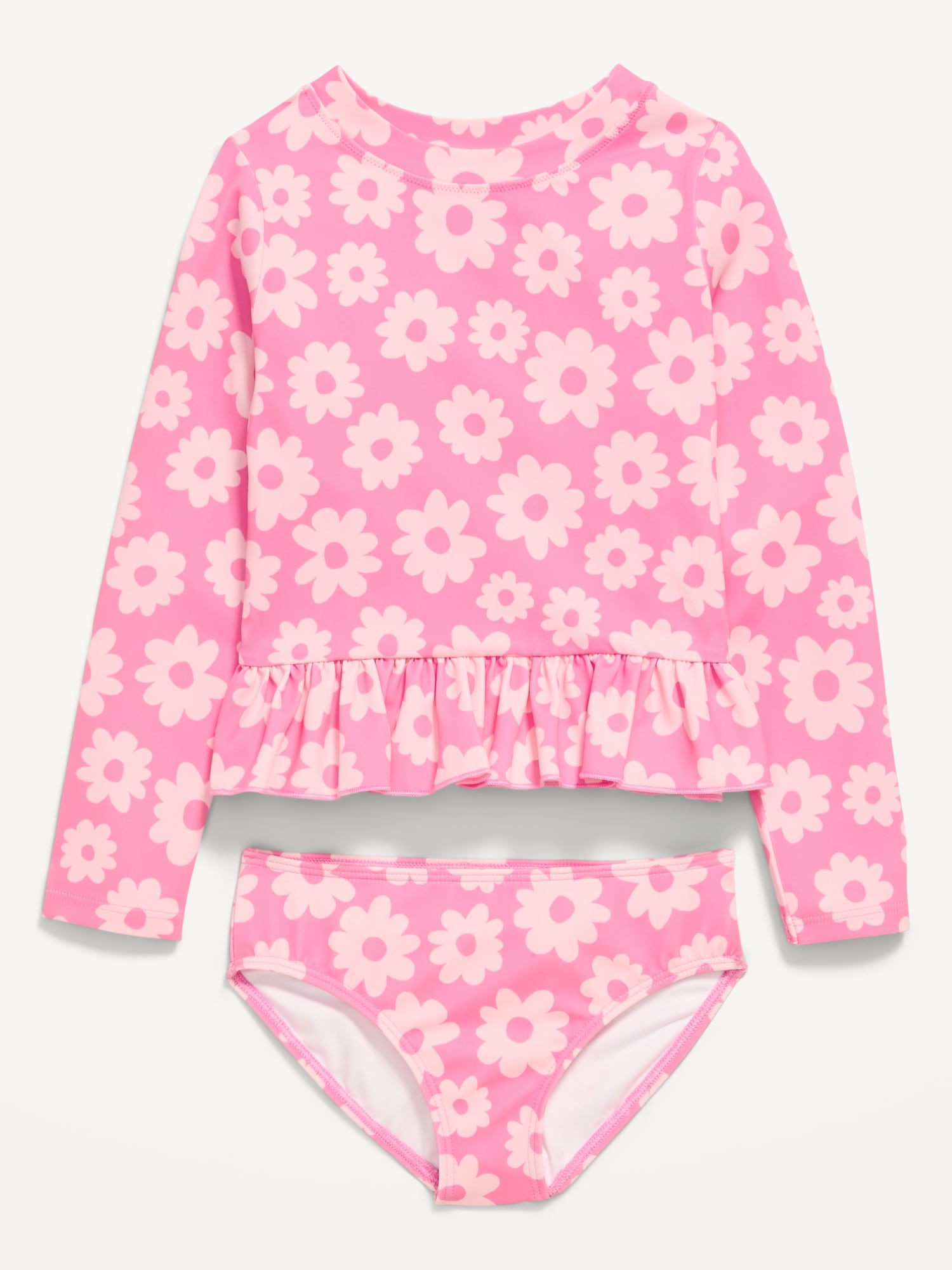 MAILLOT ANTI-UV À GLISSIÈRE À MANCHES LONGUES À MOTIF POUR TOUTE-PETITE