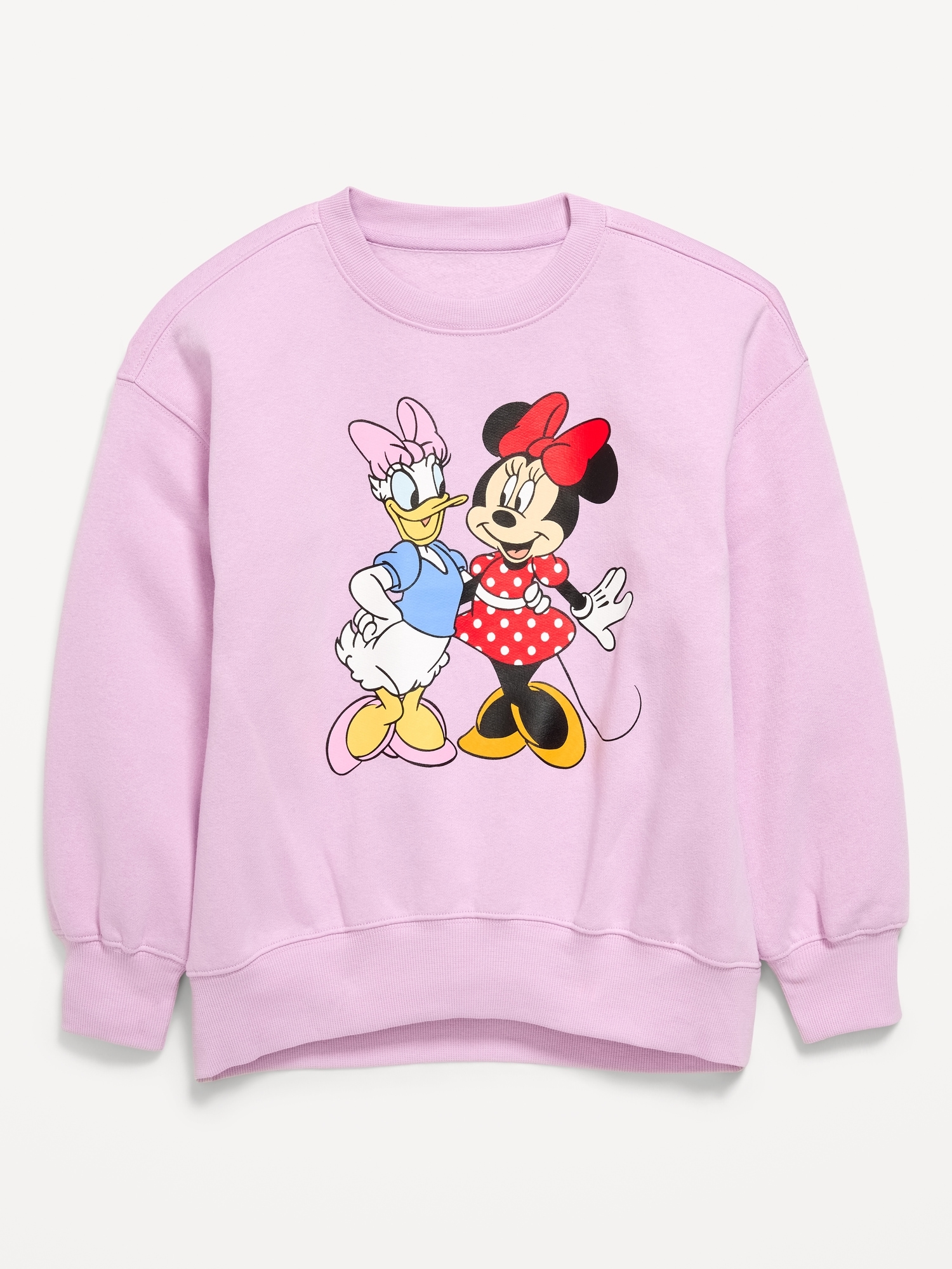 CHANDAIL LONG SURDIMENSIONNÉ EN COTON OUATÉ AVEC IMPRIMÉ DISNEY© POUR FILLE