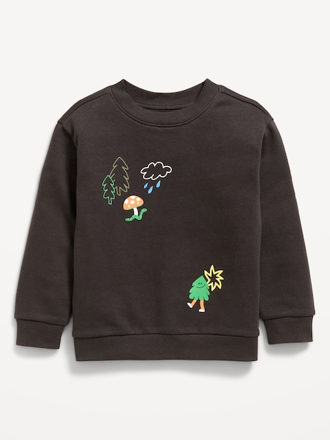 Oversized Long-Sleeve Graphic Sweatshirt for Toddler Boys
