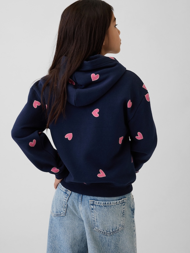 リラックスフィット GAPロゴ ジップアップパーカー (キッズ)-2