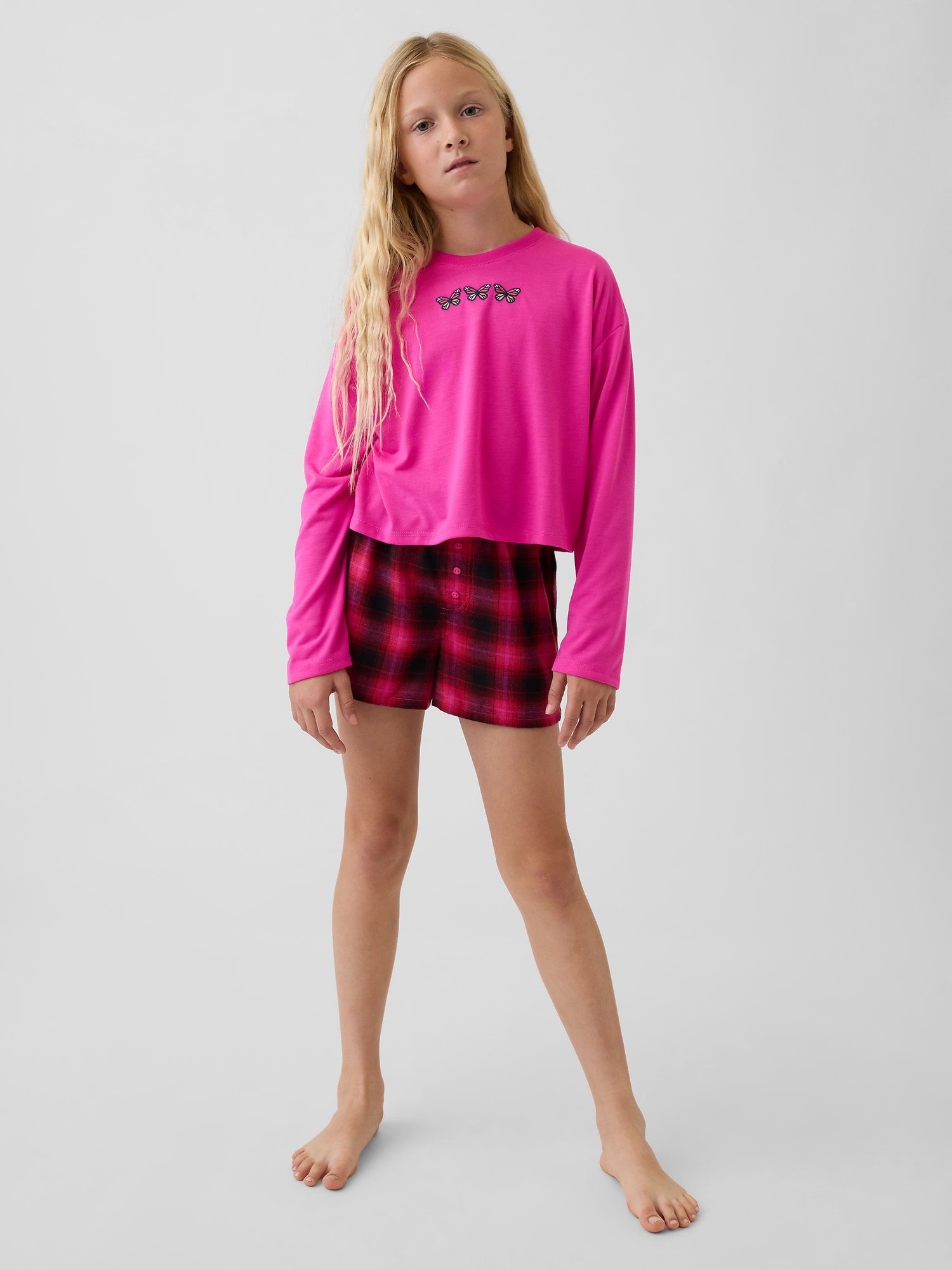 PYJAMA COURT EN MATIÈRE RECYCLÉE POUR ENFANT