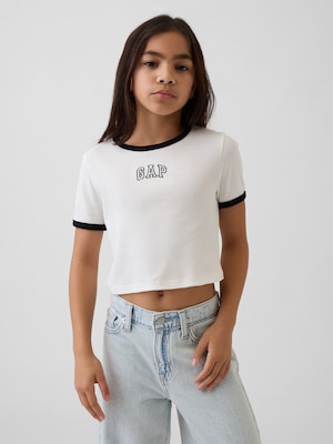 GAPロゴ リブ リンガーTシャツ (キッズ)