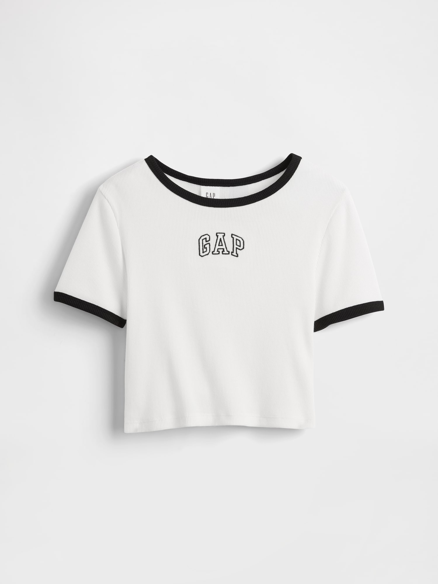 GAPロゴ リブ リンガーTシャツ (キッズ)-1