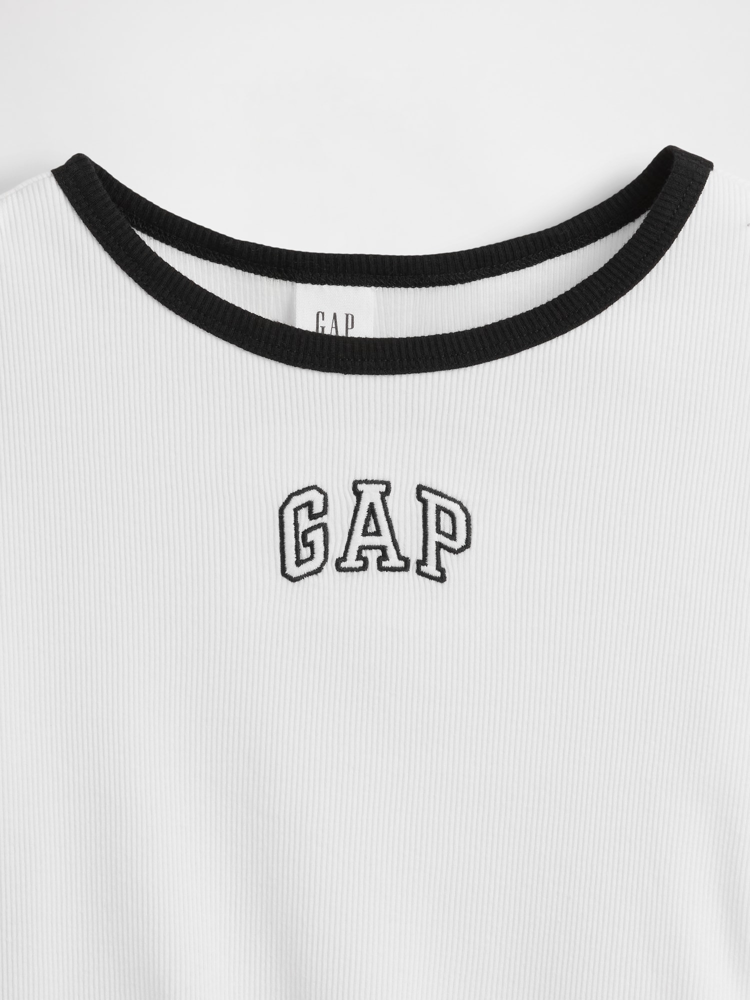 GAPロゴ リブ リンガーTシャツ (キッズ)-4