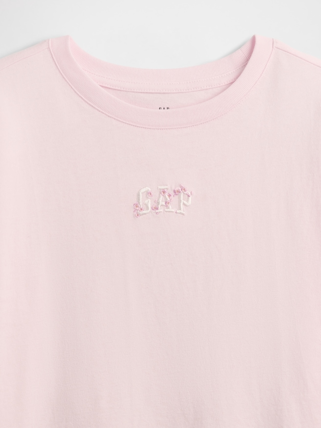 オーバーサイズ SAKURA GAPロゴTシャツ (キッズ)-3