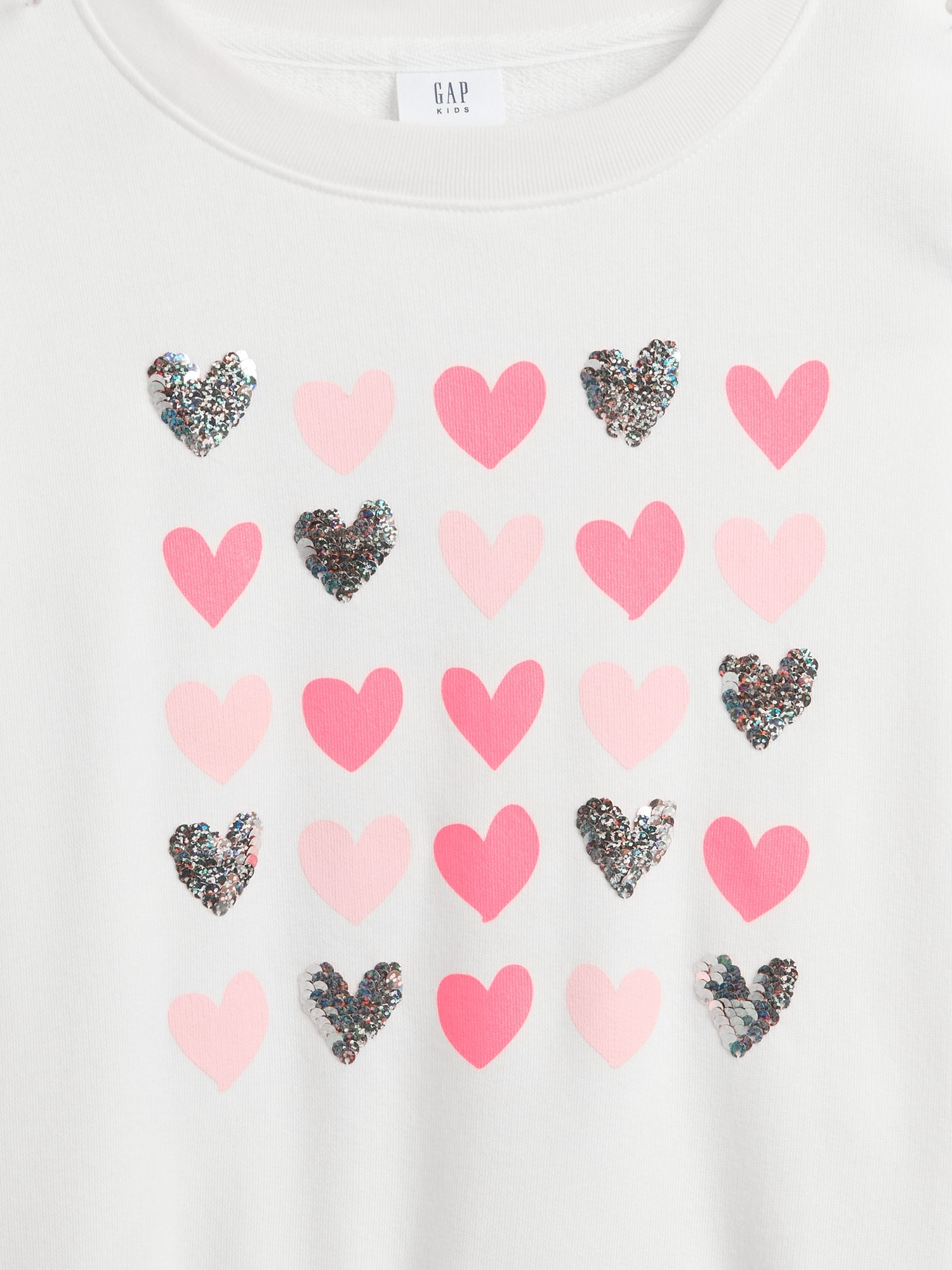 オーバーサイズ ウェッジ フリッピースパンコール グラフィック スウェットシャツ (キッズ)-3