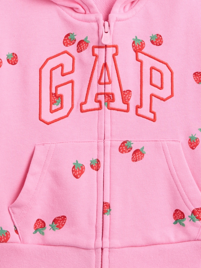 babyGap リラックスフィット GAPロゴ フレンチテリー ジップアップパーカー-2